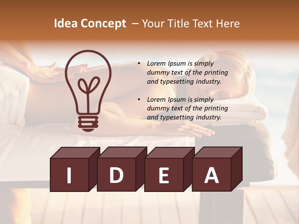 A Woman Getting A Back Massage At A Spa PowerPoint Template