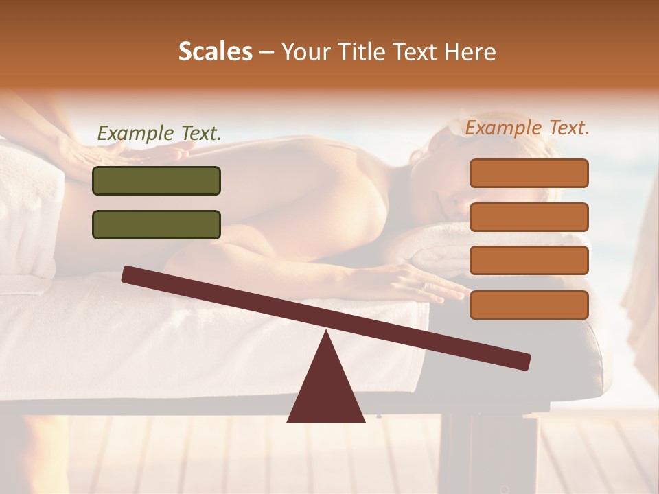 A Woman Getting A Back Massage At A Spa PowerPoint Template