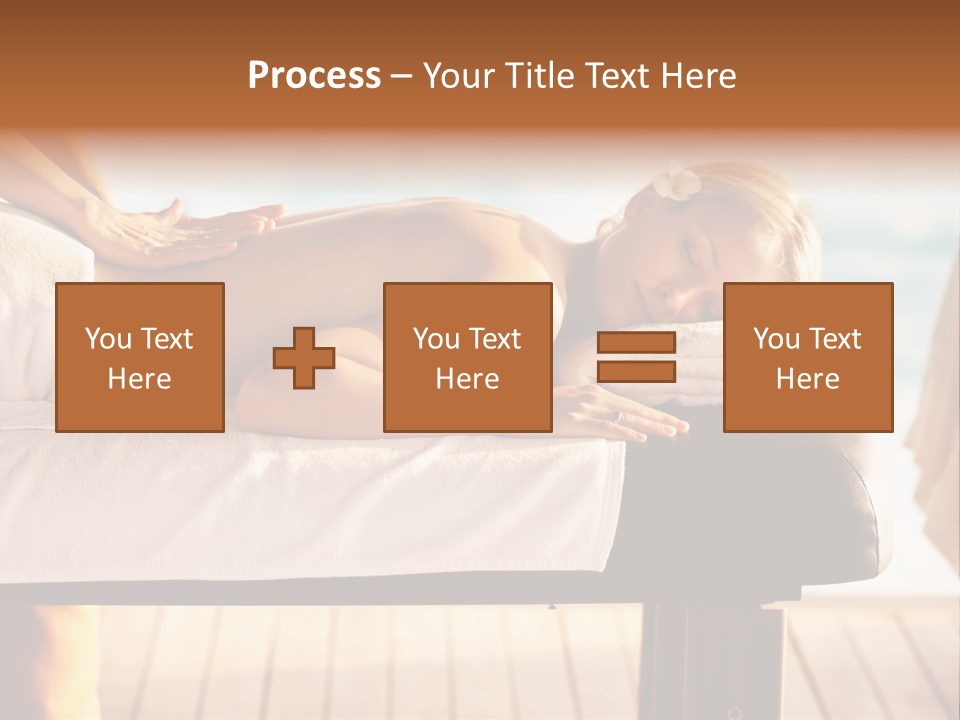 A Woman Getting A Back Massage At A Spa PowerPoint Template