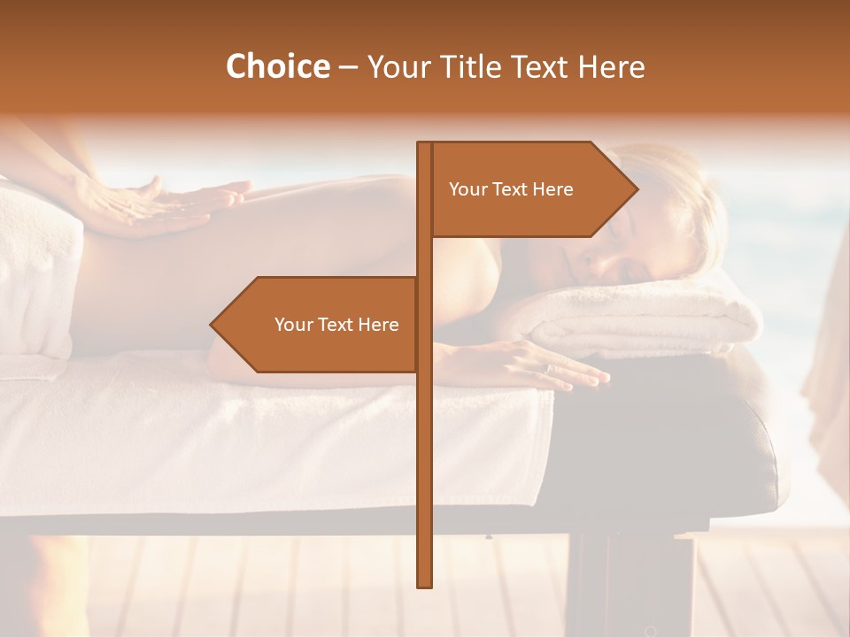 A Woman Getting A Back Massage At A Spa PowerPoint Template