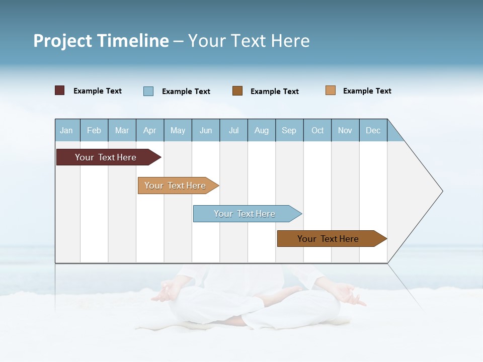 A Woman Sitting In A Yoga Position On The Beach PowerPoint Template