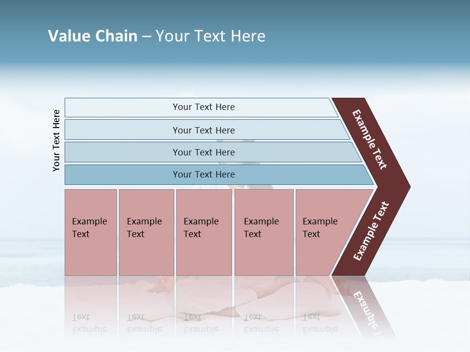 A Woman Sitting In A Yoga Position On The Beach PowerPoint Template