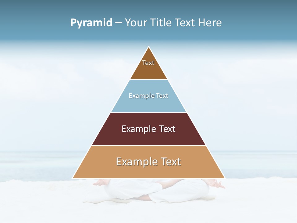 A Woman Sitting In A Yoga Position On The Beach PowerPoint Template