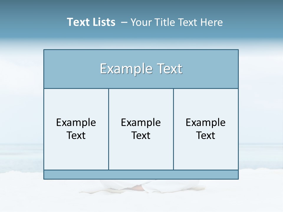 A Woman Sitting In A Yoga Position On The Beach PowerPoint Template