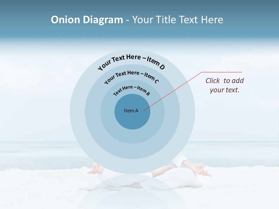 A Woman Sitting In A Yoga Position On The Beach PowerPoint Template