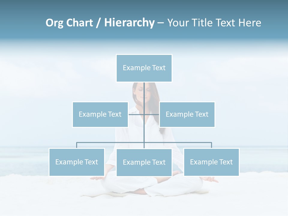 A Woman Sitting In A Yoga Position On The Beach PowerPoint Template