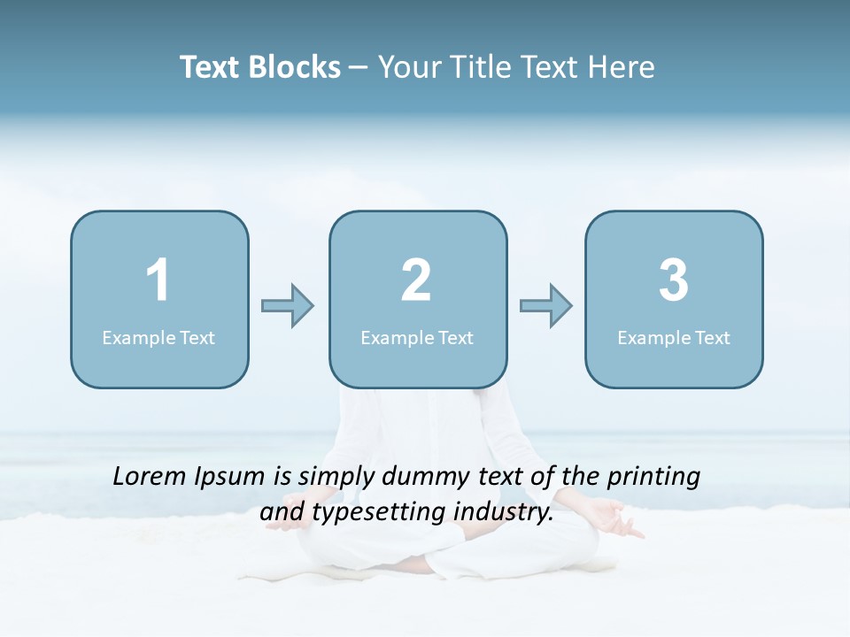 A Woman Sitting In A Yoga Position On The Beach PowerPoint Template