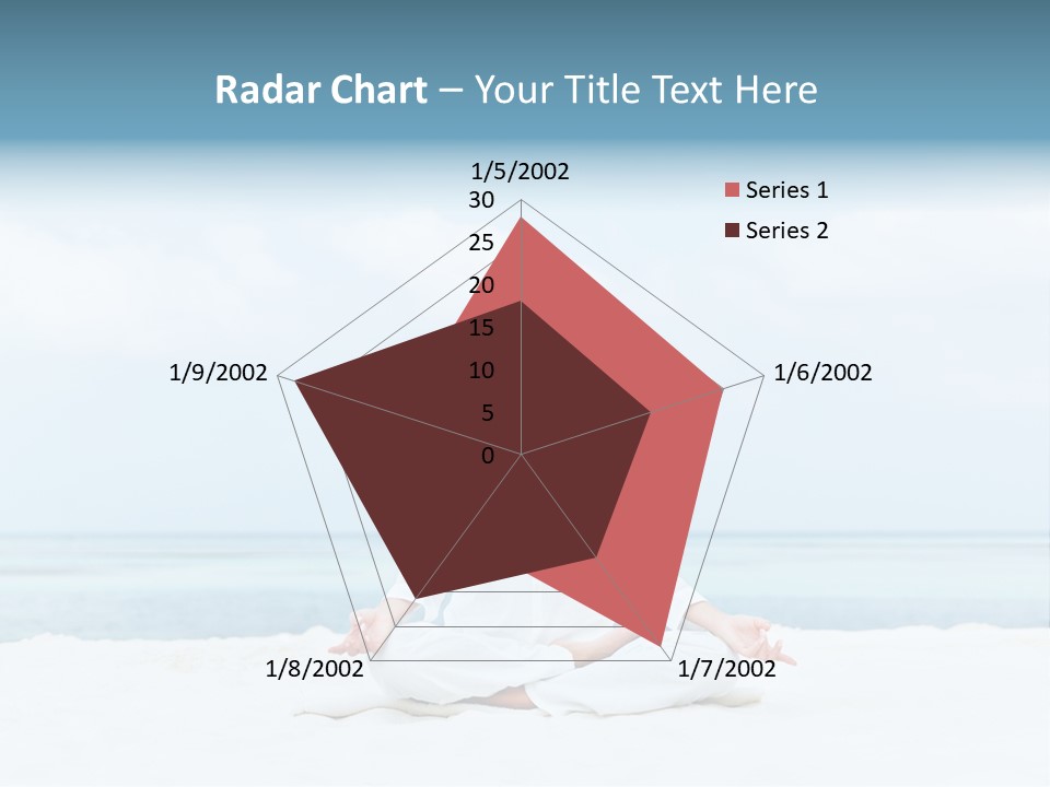 A Woman Sitting In A Yoga Position On The Beach PowerPoint Template