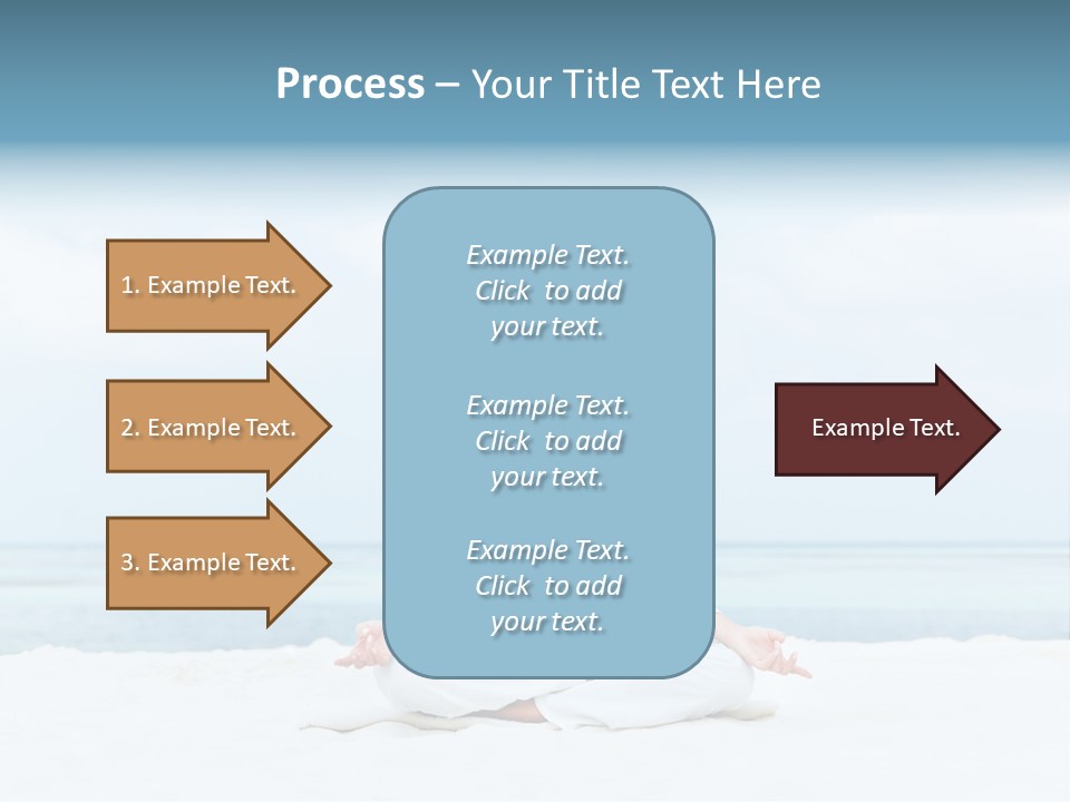 A Woman Sitting In A Yoga Position On The Beach PowerPoint Template