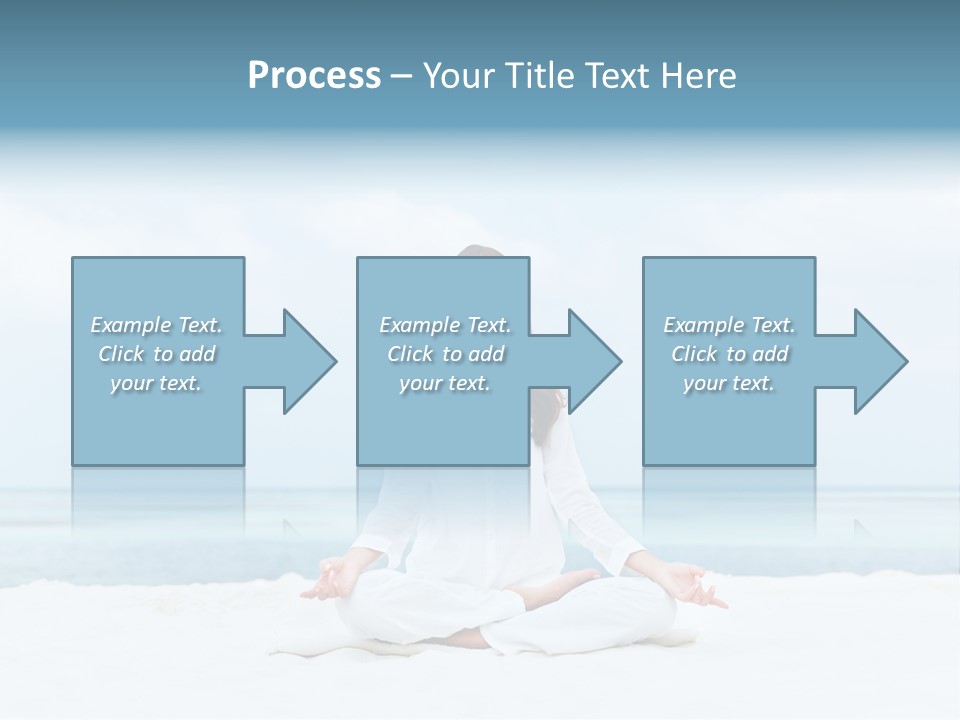 A Woman Sitting In A Yoga Position On The Beach PowerPoint Template