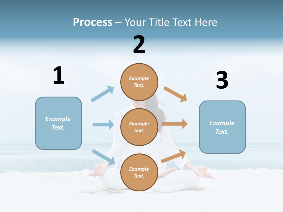 A Woman Sitting In A Yoga Position On The Beach PowerPoint Template