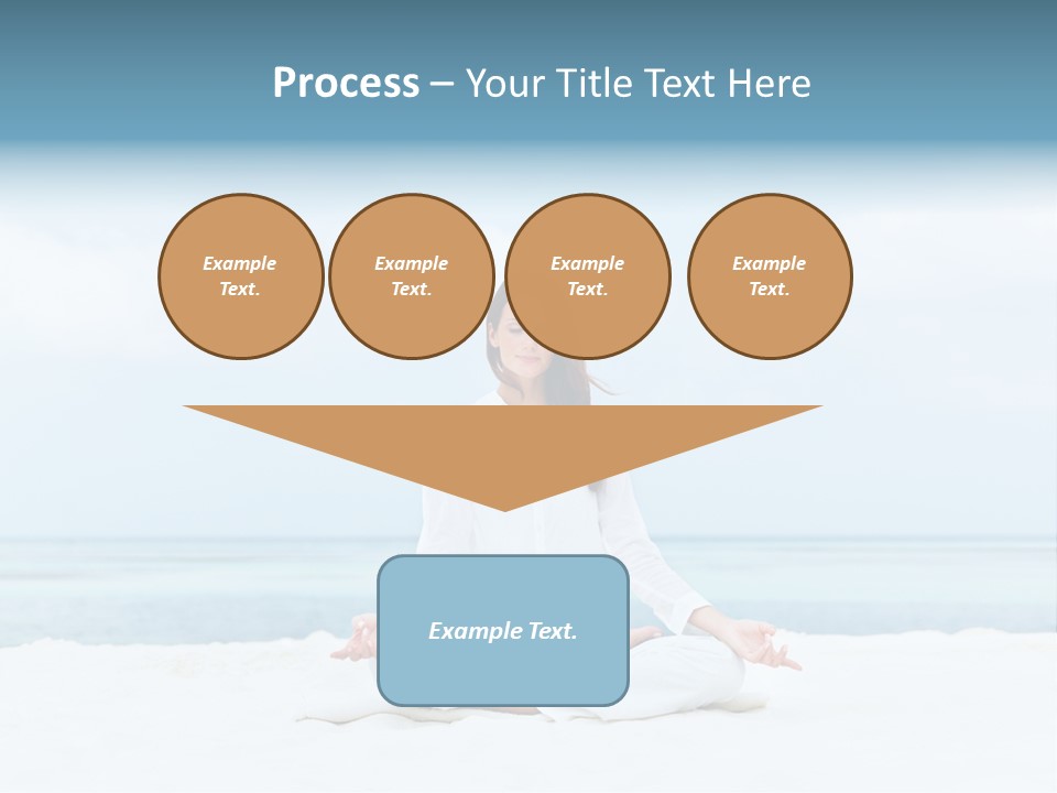 A Woman Sitting In A Yoga Position On The Beach PowerPoint Template