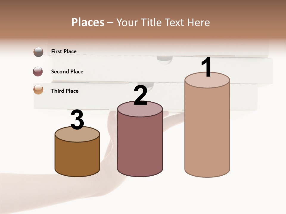 A Hand Is Holding A White Box With The Lid Open PowerPoint Template