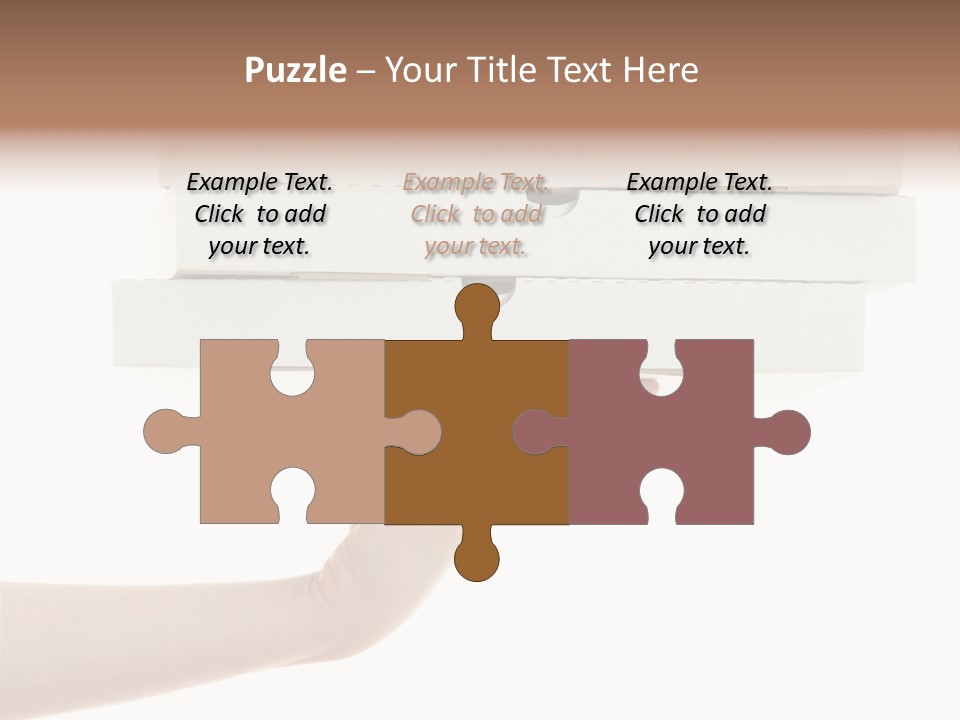 A Hand Is Holding A White Box With The Lid Open PowerPoint Template