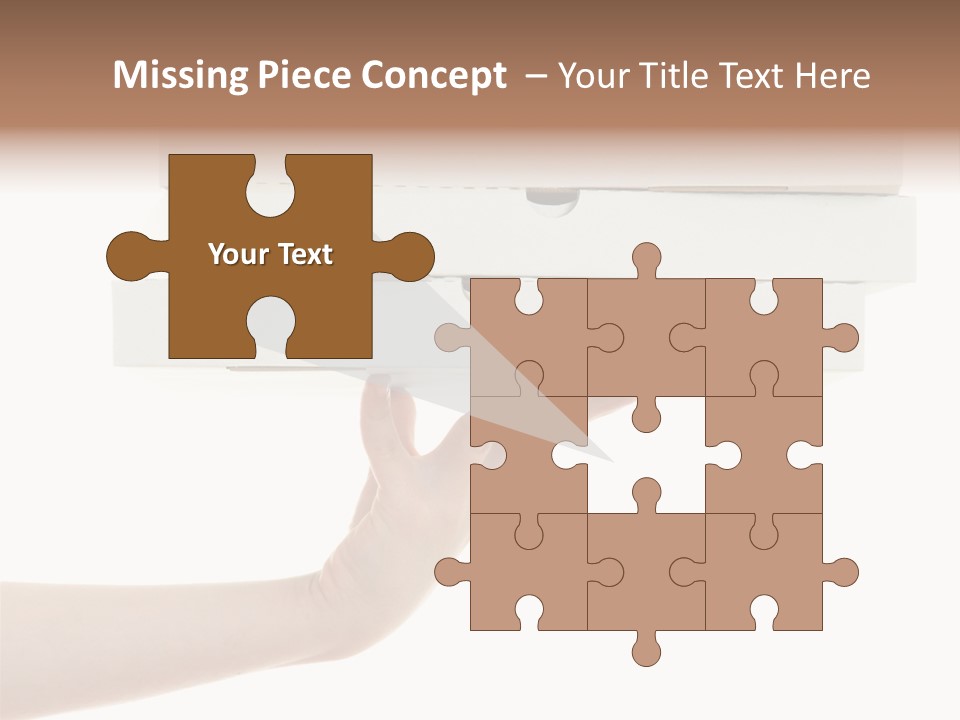 A Hand Is Holding A White Box With The Lid Open PowerPoint Template