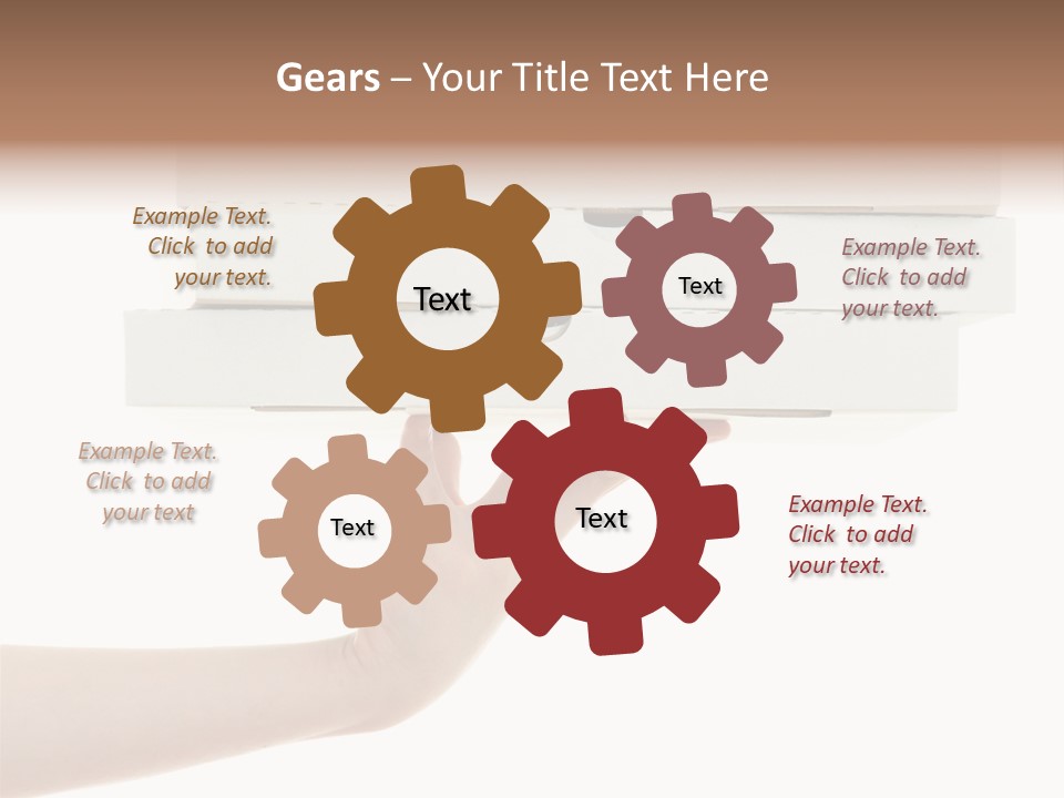 A Hand Is Holding A White Box With The Lid Open PowerPoint Template