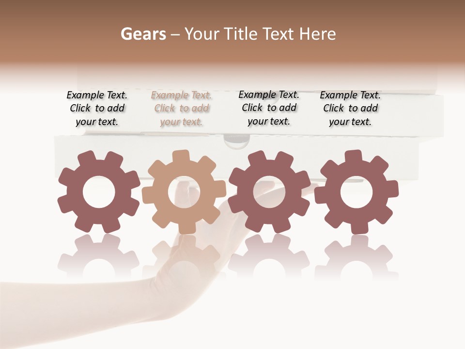 A Hand Is Holding A White Box With The Lid Open PowerPoint Template