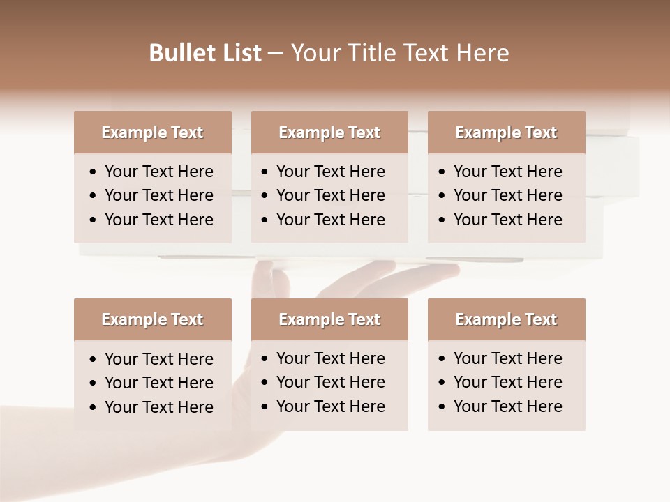 A Hand Is Holding A White Box With The Lid Open PowerPoint Template