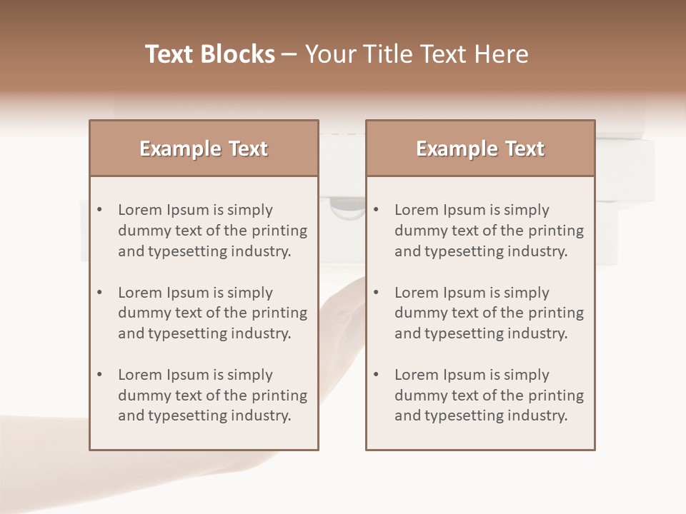 A Hand Is Holding A White Box With The Lid Open PowerPoint Template