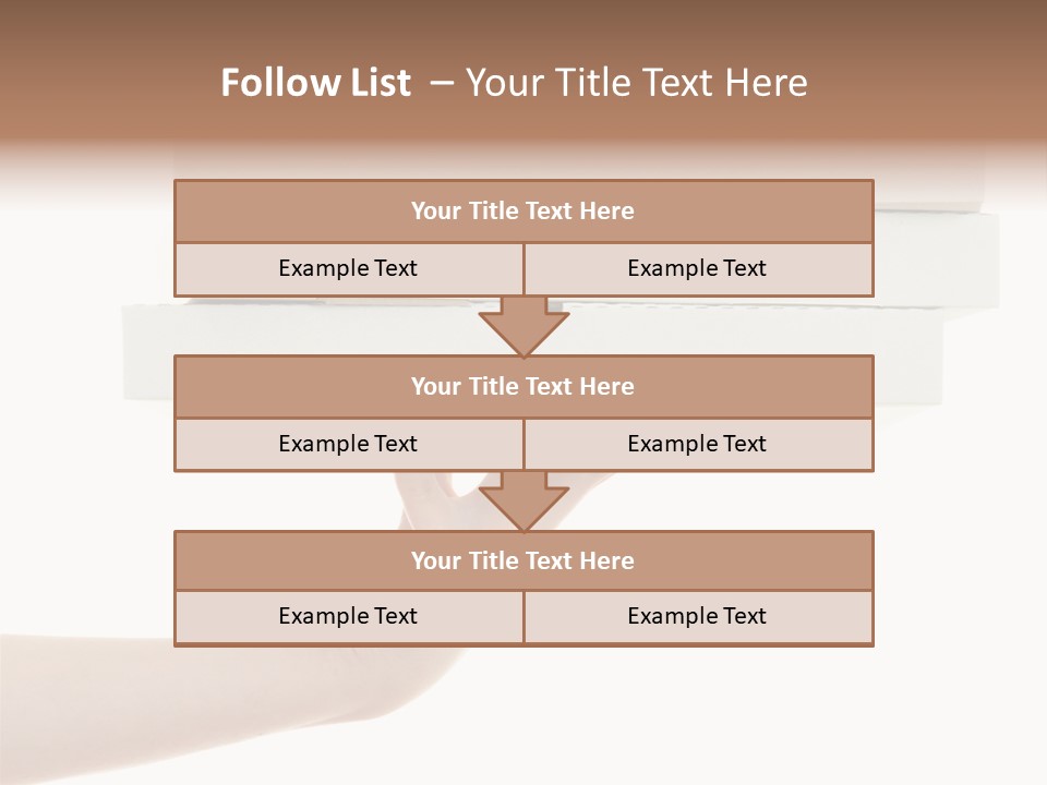 A Hand Is Holding A White Box With The Lid Open PowerPoint Template