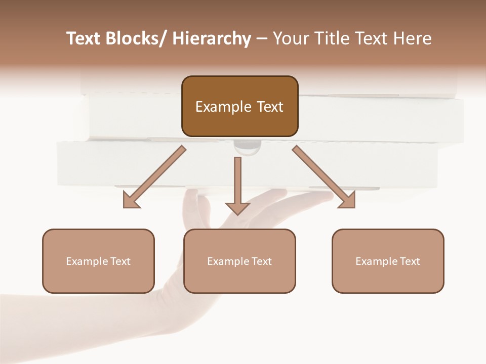 A Hand Is Holding A White Box With The Lid Open PowerPoint Template