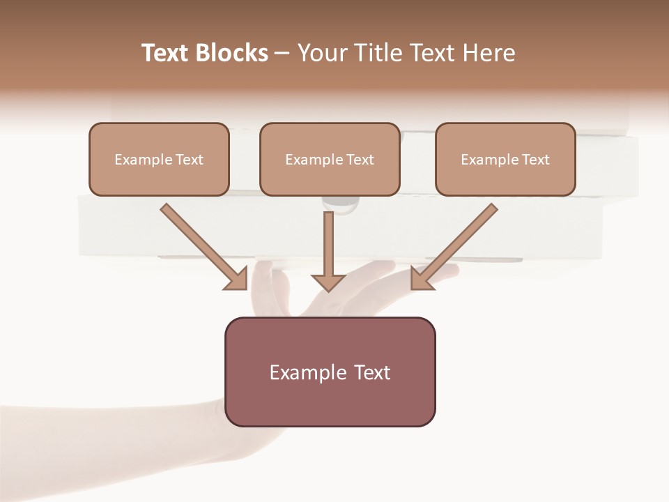 A Hand Is Holding A White Box With The Lid Open PowerPoint Template