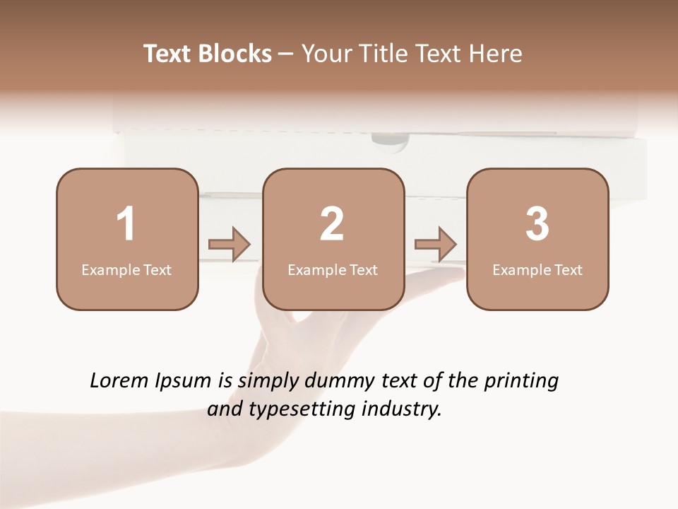 A Hand Is Holding A White Box With The Lid Open PowerPoint Template