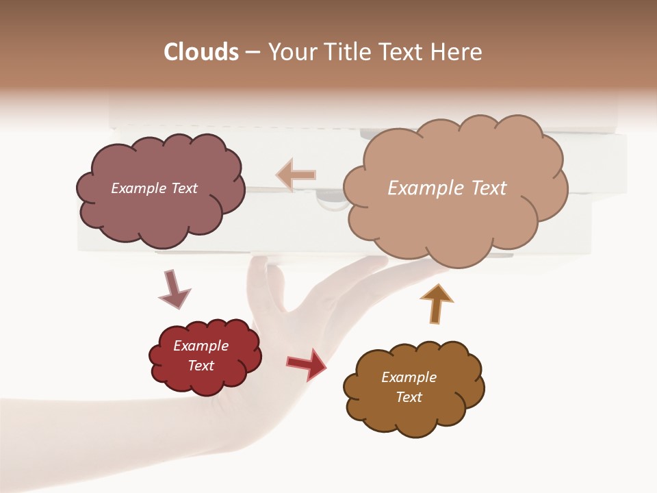 A Hand Is Holding A White Box With The Lid Open PowerPoint Template