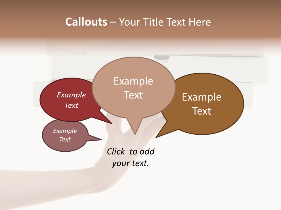 A Hand Is Holding A White Box With The Lid Open PowerPoint Template