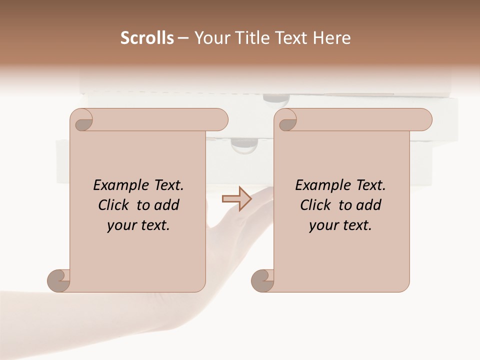 A Hand Is Holding A White Box With The Lid Open PowerPoint Template