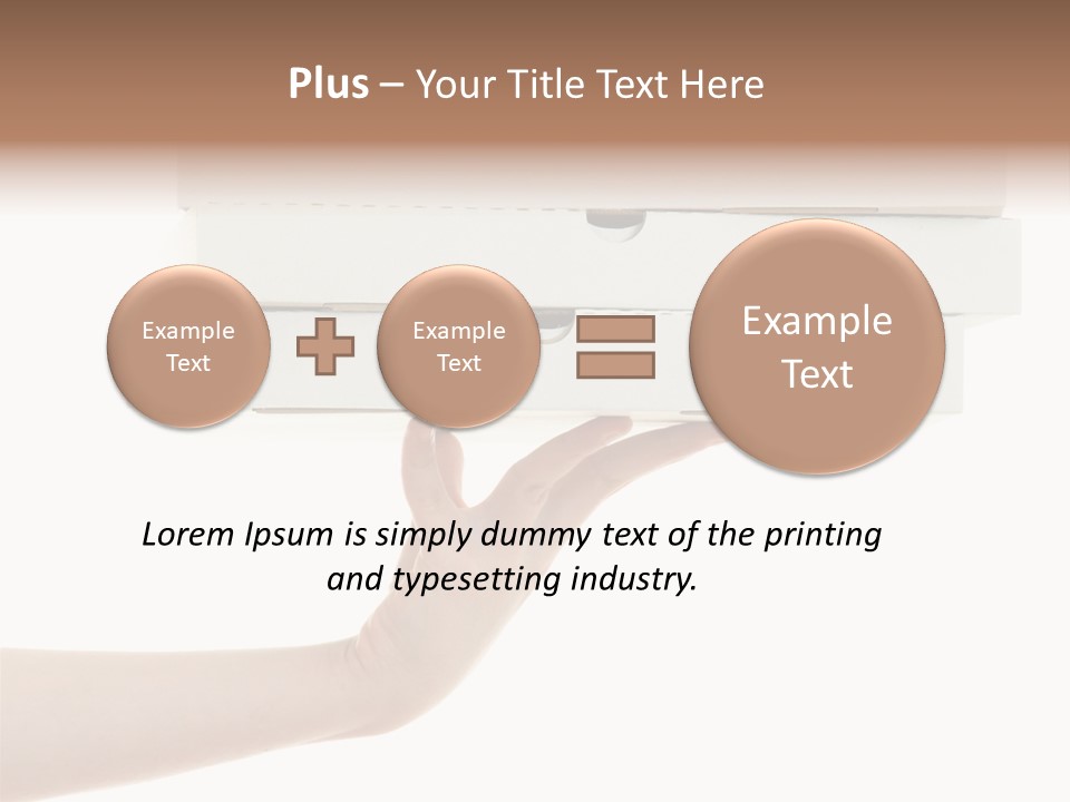 A Hand Is Holding A White Box With The Lid Open PowerPoint Template