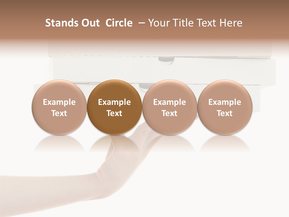 A Hand Is Holding A White Box With The Lid Open PowerPoint Template