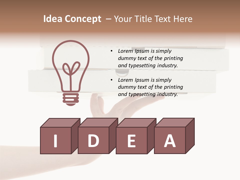 A Hand Is Holding A White Box With The Lid Open PowerPoint Template