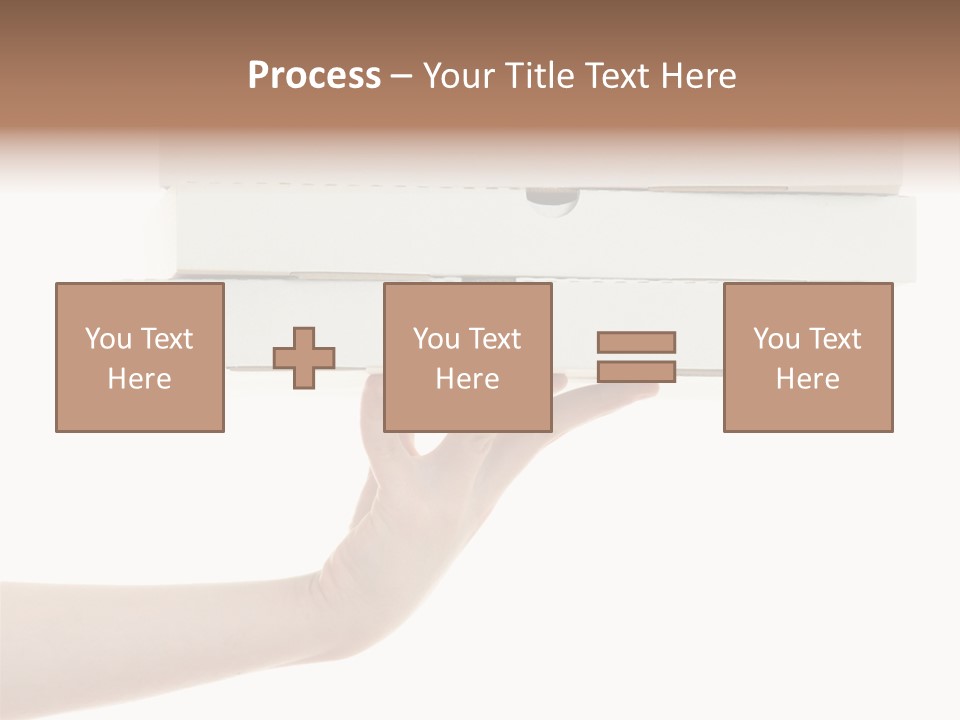 A Hand Is Holding A White Box With The Lid Open PowerPoint Template
