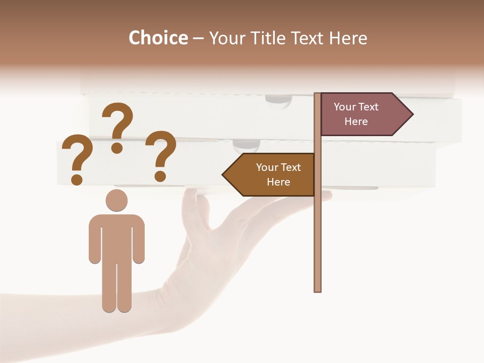 A Hand Is Holding A White Box With The Lid Open PowerPoint Template