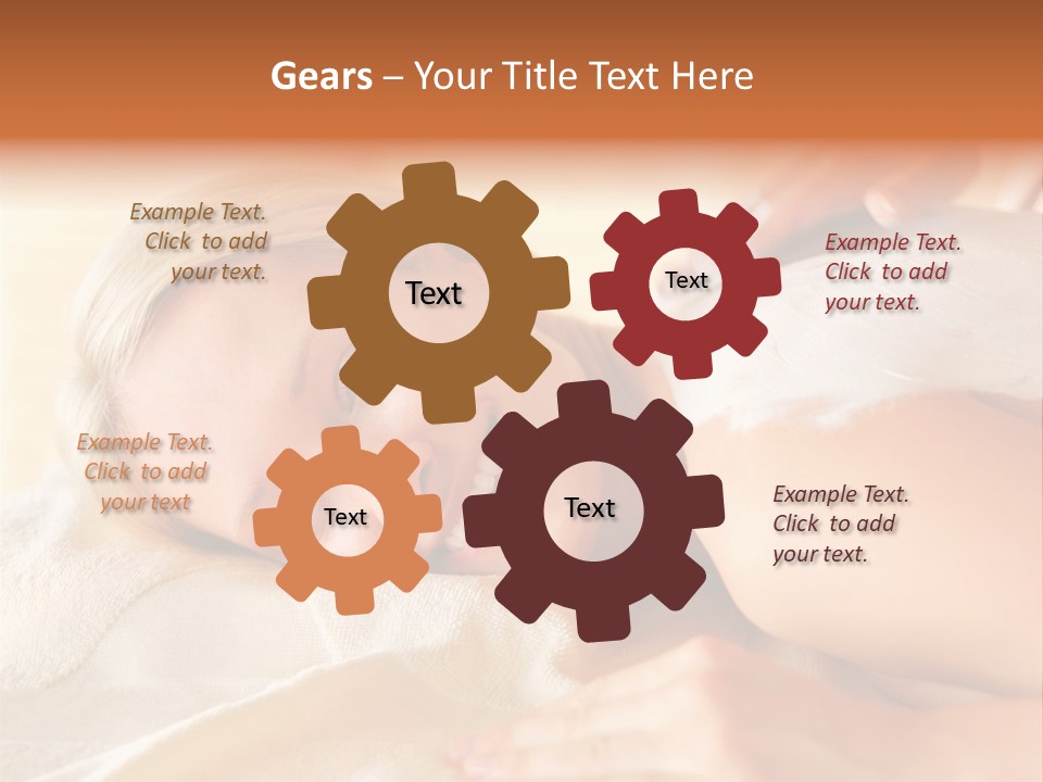 Shape Colored Background Horizontal PowerPoint Template