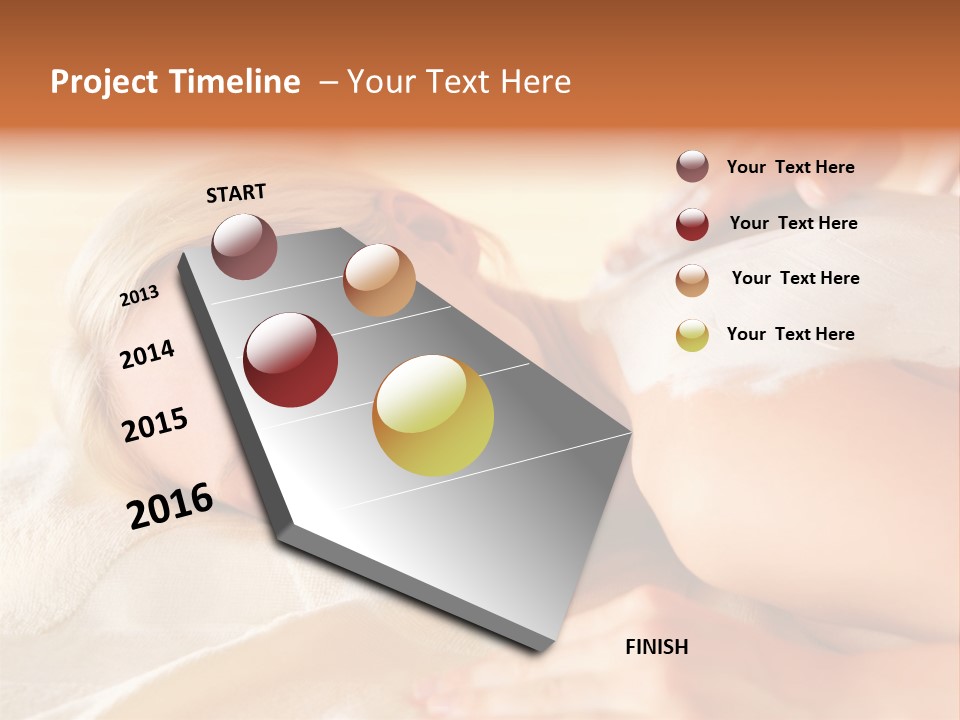 Shape Colored Background Horizontal PowerPoint Template