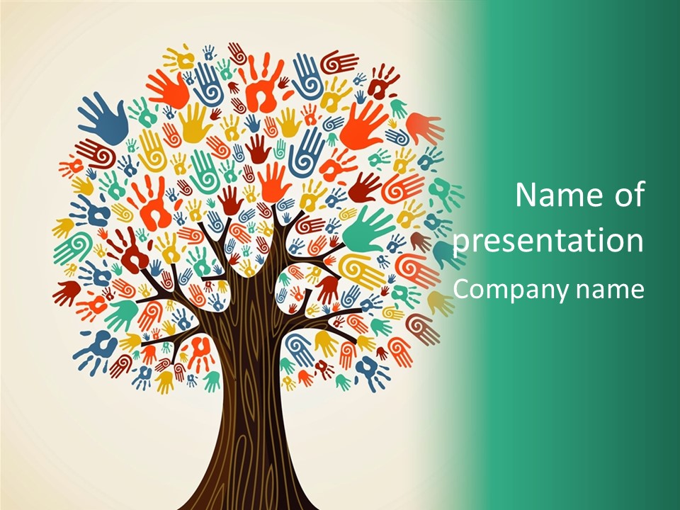 Earth Hands People PowerPoint Template