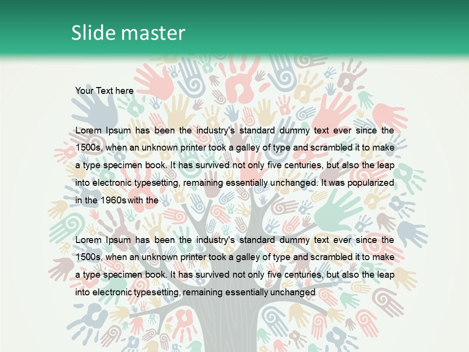 Earth Hands People PowerPoint Template