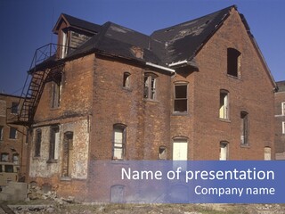 Brick Unspecified Building Dwellings PowerPoint Template