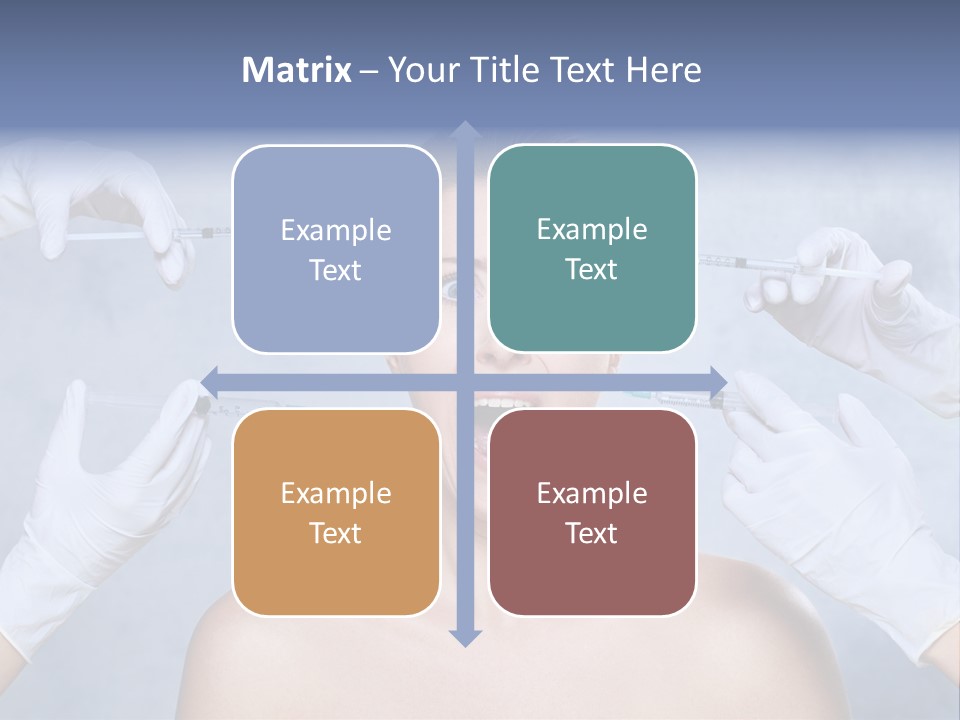 Blue Background Scared Beauty PowerPoint Template