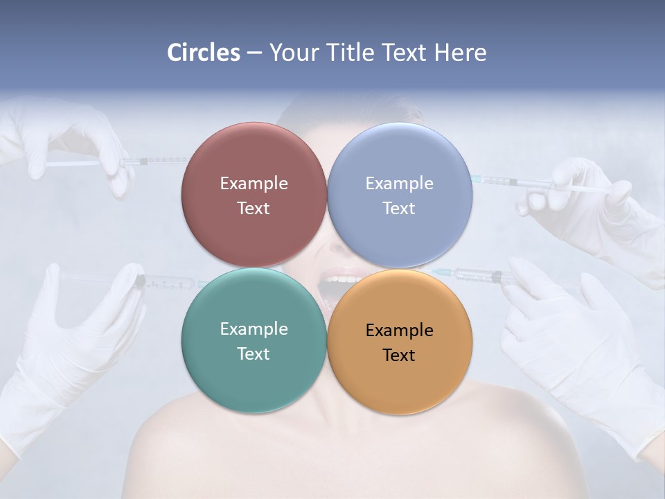 Blue Background Scared Beauty PowerPoint Template