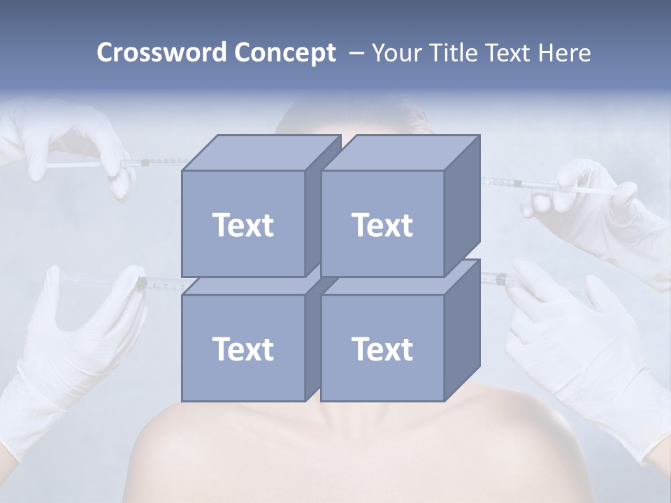 Blue Background Scared Beauty PowerPoint Template