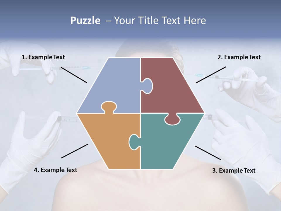 Blue Background Scared Beauty PowerPoint Template