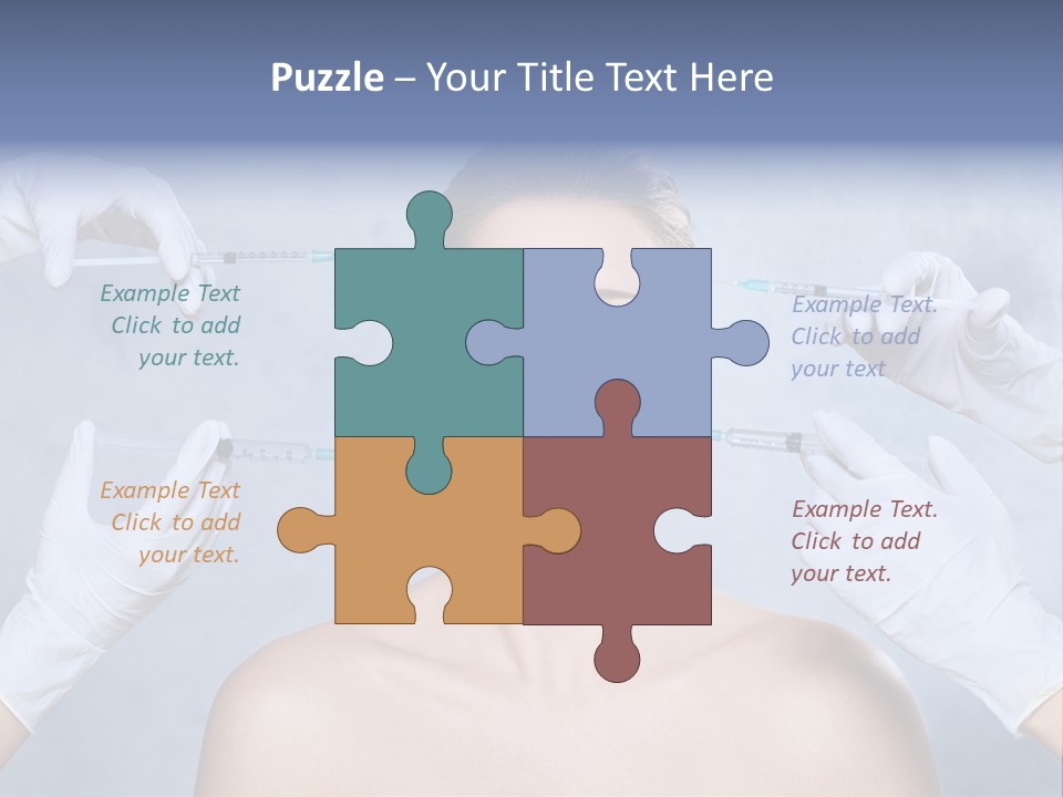 Blue Background Scared Beauty PowerPoint Template