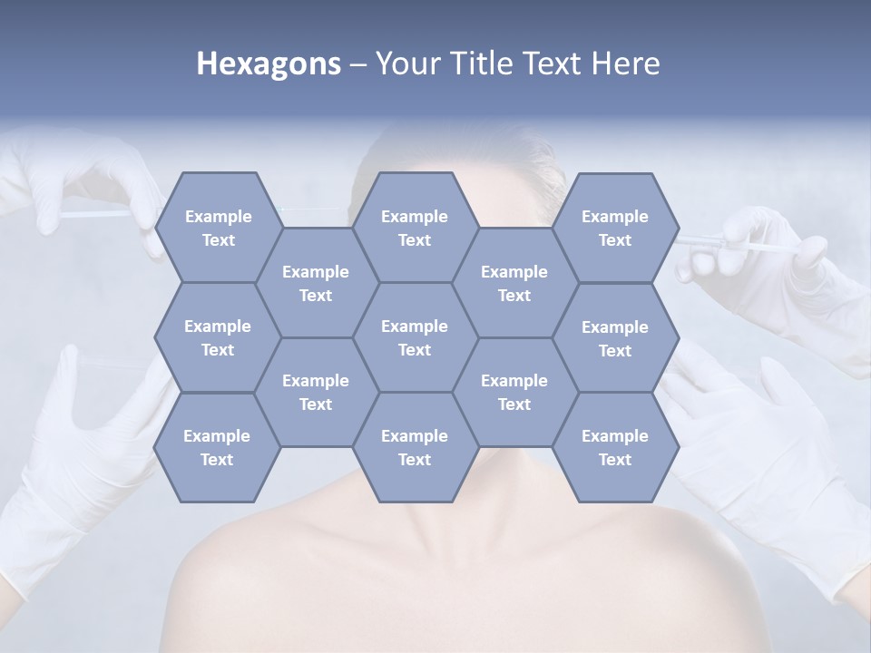 Blue Background Scared Beauty PowerPoint Template