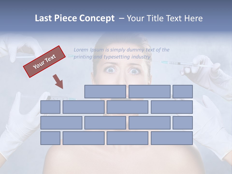 Blue Background Scared Beauty PowerPoint Template