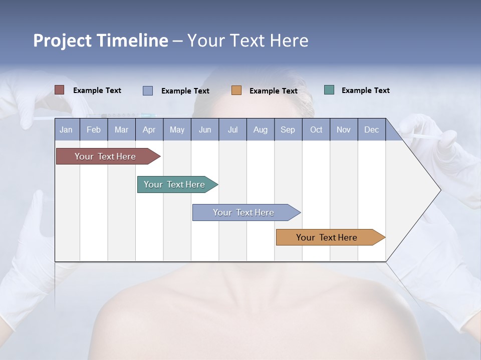 Blue Background Scared Beauty PowerPoint Template