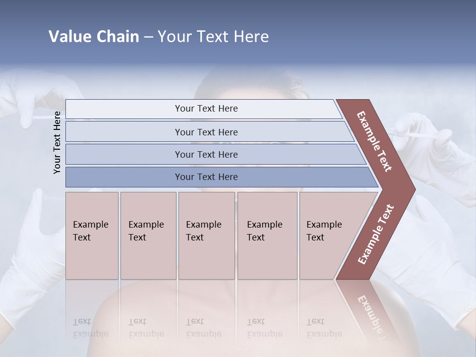 Blue Background Scared Beauty PowerPoint Template