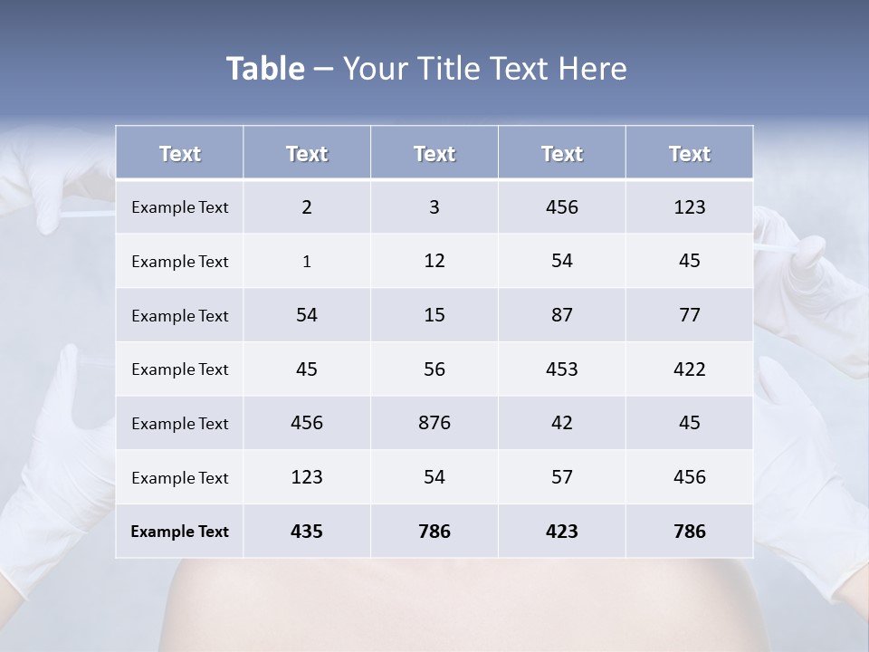 Blue Background Scared Beauty PowerPoint Template